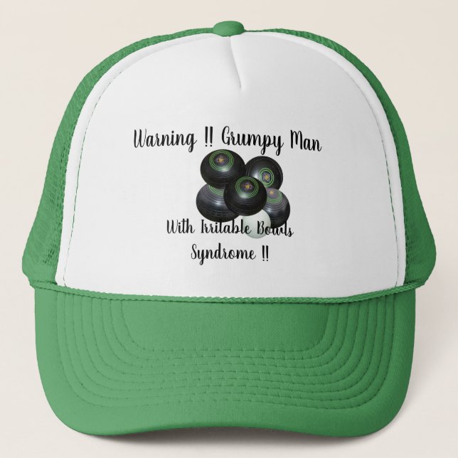 Gorra De Camionero Gracioso y Irritable Hombre de Bown de césped, (Anverso)