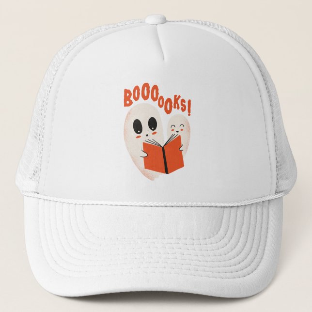 Gorra De Camionero Graciosos libros de disfraces de ghost de Hallowee (Anverso)