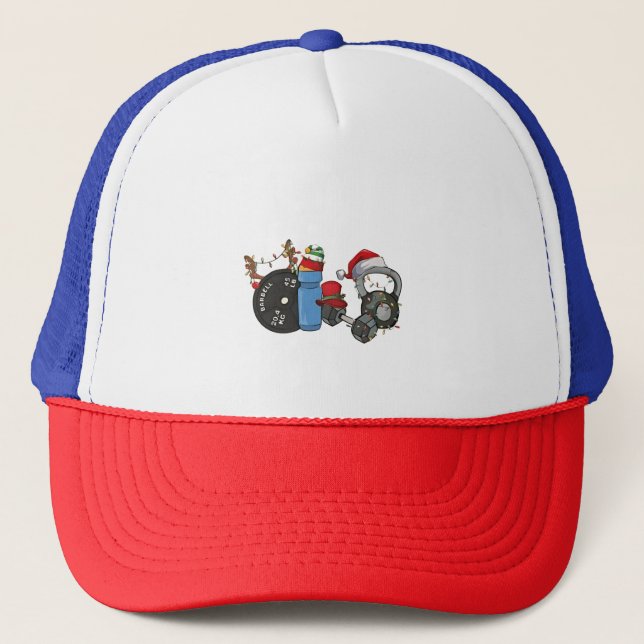 Gorra De Camionero Graciosos Navidades de gimnasia artística en Santa (Anverso)
