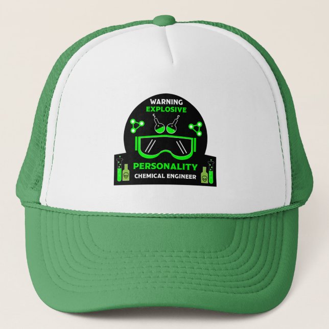 Gorra De Camionero Graciosos regalos de Ingeniero Químico (Anverso)