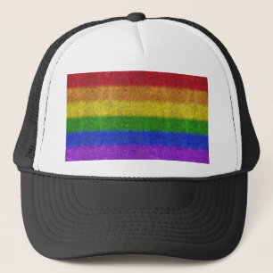 Gorra De Camionero Gradiente de Purpurina de arcoiris caído
