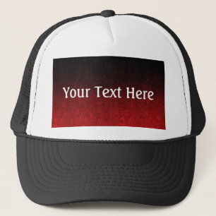 Gorra De Camionero Gradiente de Purpurina rojo y negro
