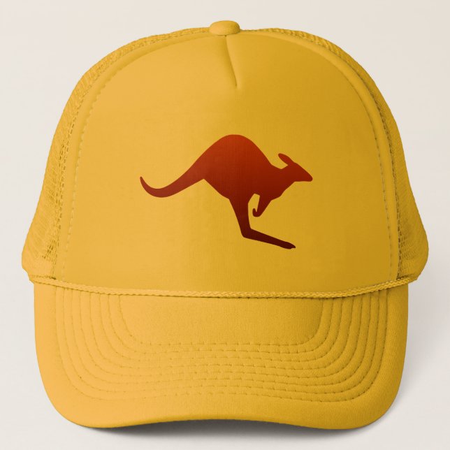 Gorra De Camionero Gradiente del desierto Naranja quemado Kangaroo Si (Anverso)