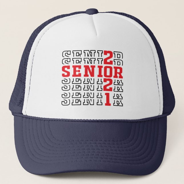 Gorra De Camionero Graduación 2021, Clase 2021, Senior 2021 (Anverso)