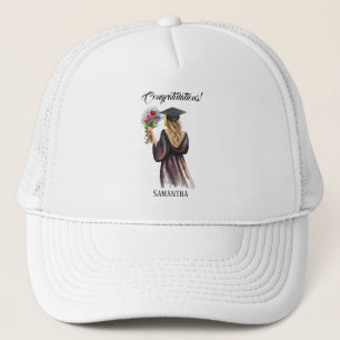 Gorra De Camionero Graduación personalizada de acuarela (11)