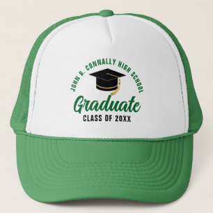 Gorra De Camionero Graduación Verde Personalizable
