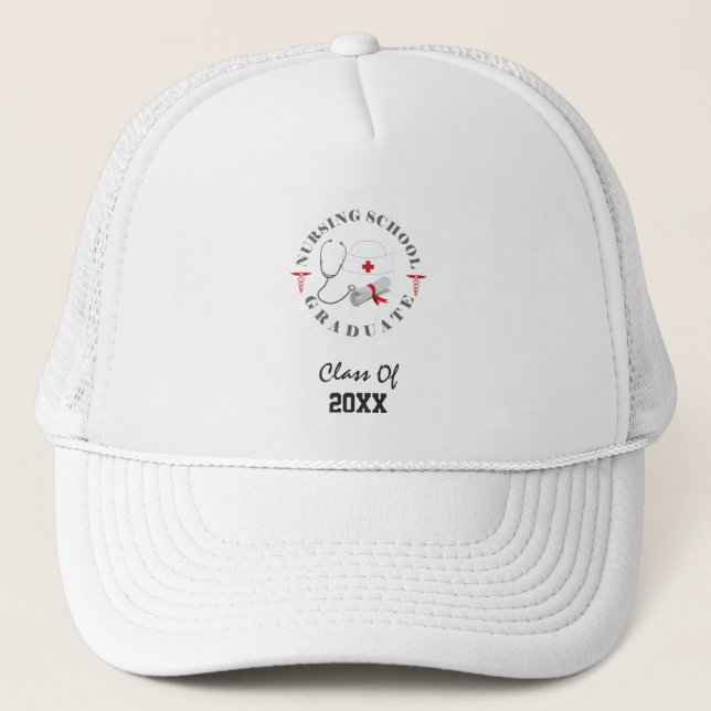 Gorra De Camionero Graduado de Escuela de enfermería (Anverso)