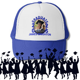 Gorra De Camionero Graduado de fotografía con tema azul