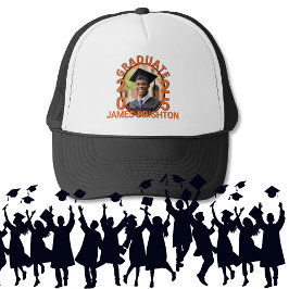 Gorra De Camionero Graduado de fotografía temática naranja