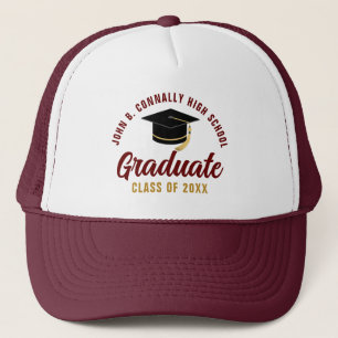 Gorra De Camionero Graduado marrón de clase Personalizado de 2025 Gra
