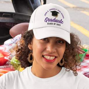 Gorra De Camionero Graduado púrpura de clase Personalizado de 2025 Gr