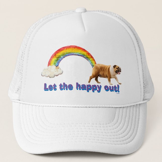Gorra De Camionero Graffiti de perro y arcoiris (Anverso)