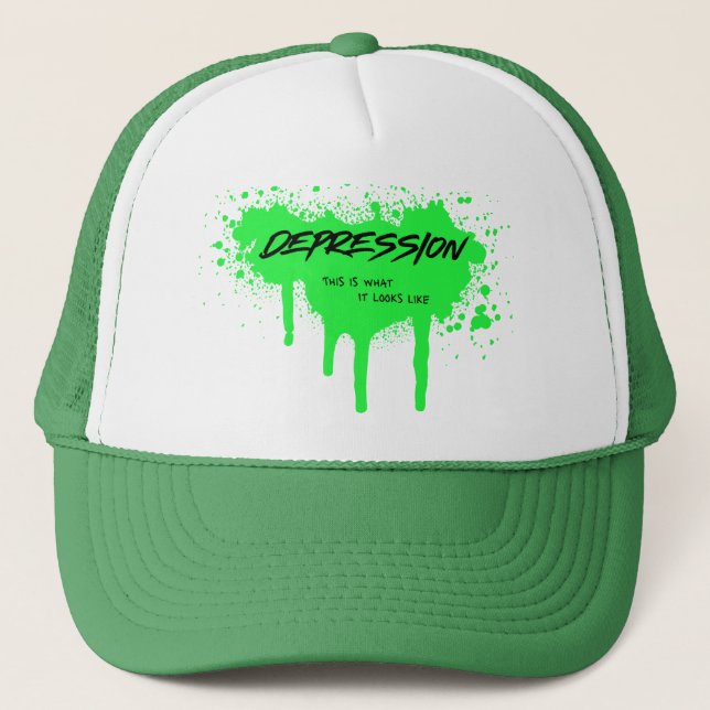 Gorra De Camionero Graffiti "Depresión: Así se ve" (Anverso)