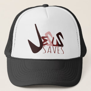 Gorra De Camionero GRAFFITI JESUS AHORRA en rojo