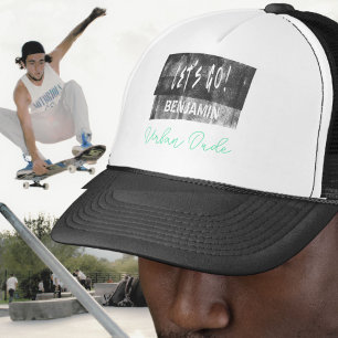 Gorra De Camionero Graffiti Urbano en Negrita Dibujado a Mano