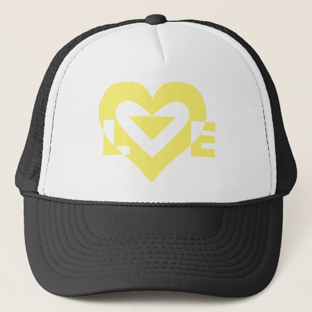 Gorra De Camionero Gráfica de amor de Guay, amarillo (Anverso)