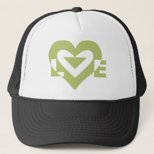 Gorra De Camionero Gráfica de amor de Guay, verde sabio