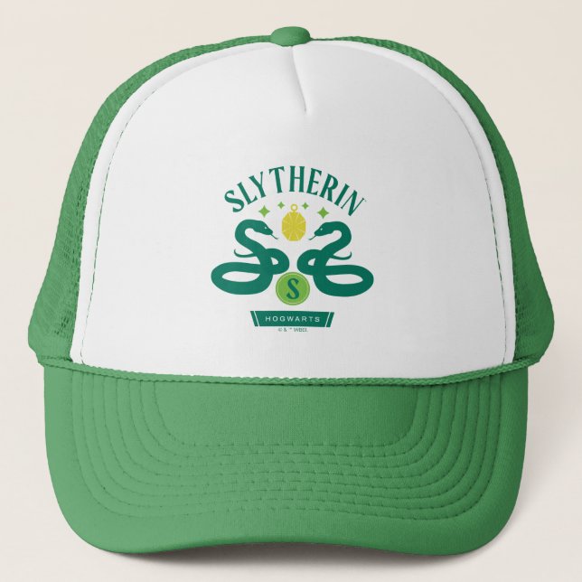 Gorra De Camionero Gráfica de bloqueo de serpiente doble SLYTHERIN™ H (Anverso)