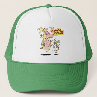 Gorra De Camionero Gráfica de ejecución de vacas y pollos