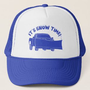 Gorra De Camionero Gráfica de Snowplow en tiempo de nieve