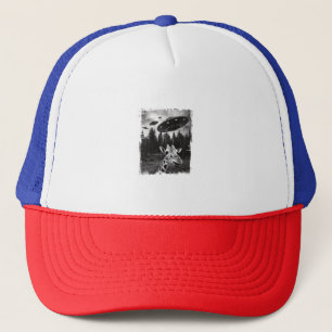 Gorra De Camionero Gráfica divertida Giraffe UFO Zoo Animal Weird Mem