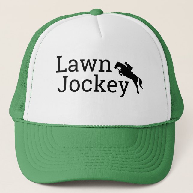 Gorra De Camionero Gráfica divertida Novedad LAWN JOCKEY (Anverso)