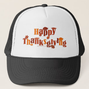 Gorra De Camionero Gráfico brillante y festivo de Acción de Gracias d