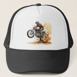 Gorra De Camionero Gráfico de acción de Carreras de Motocross