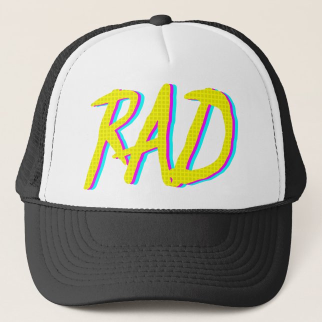 Gorra De Camionero Gráfico de neón retro del RAD (Anverso)