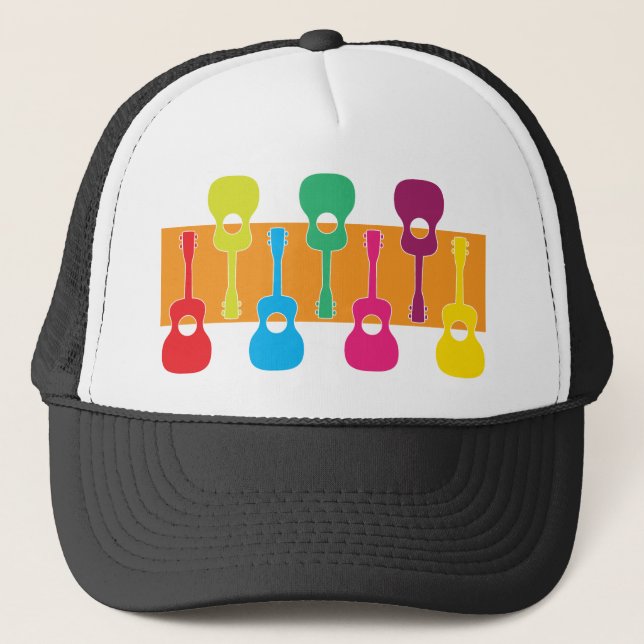 Gorra De Camionero Gráfico de Uke (Anverso)