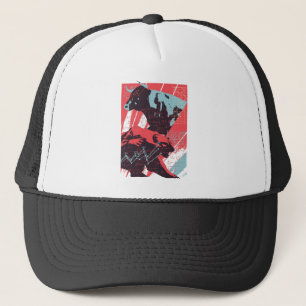 Gorra De Camionero Gráfico mínimo de toro y oso del mercado de valore