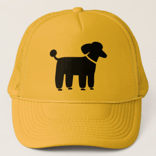 Gorra De Camionero Gráfico negro del perro de caniche
