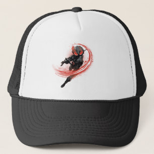 Gorra De Camionero Gráfico rojo del golpe fuerte del Manta negro de