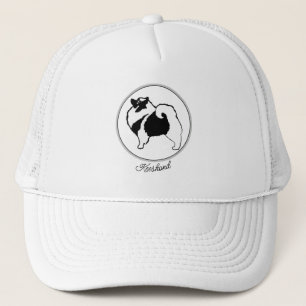 Gorra De Camionero Gráficos de Keeshond - Arte de perro original lind