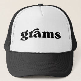 Gorra De Camionero Gramas norteamericanas retro negro y blanco