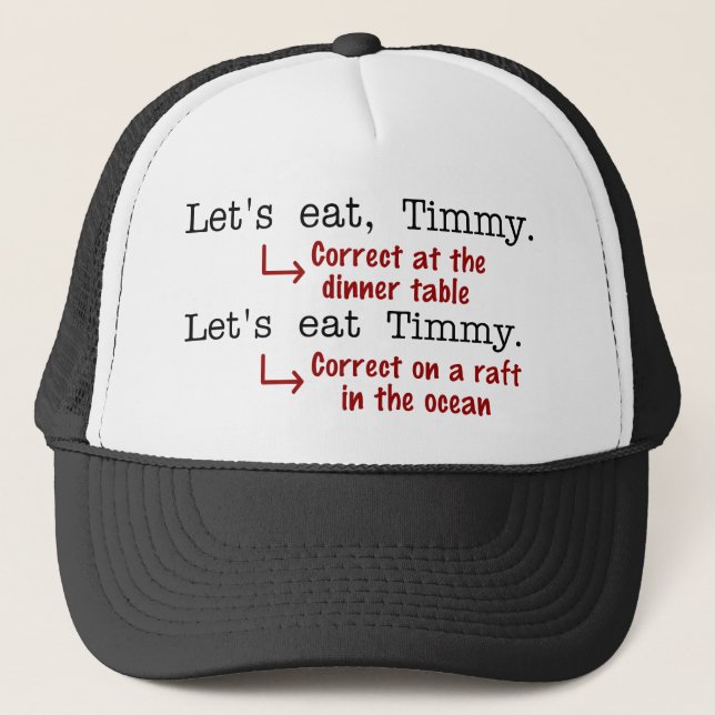 Gorra De Camionero Gramática de Puntuación Gramática Amantes del Humo (Anverso)
