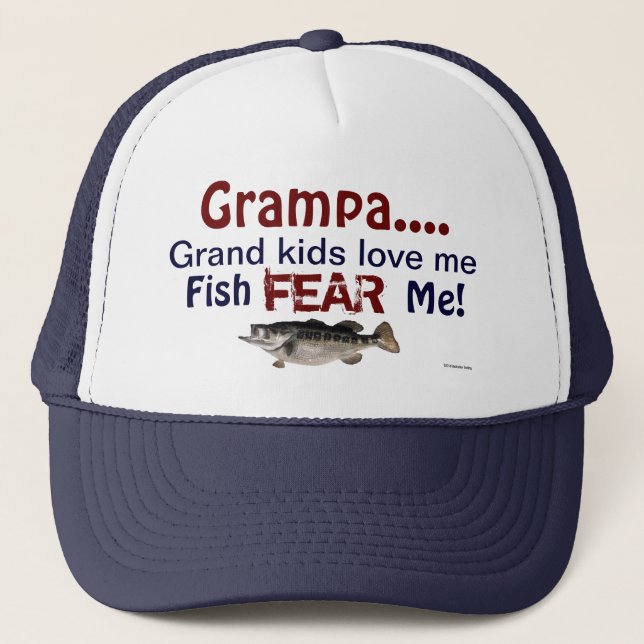 Gorra De Camionero Grampa... Los chicos grandes me aman, temen a mí G (Anverso)
