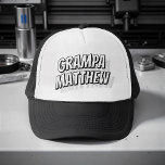Gorra De Camionero Grampa Modern Simple Guay Comic<br><div class="desc">Este diseño sencillo y moderno se compone de una tipografía de san serif.</div>