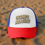 Gorra De Camionero Grampa Modern Simple Guay Comic<br><div class="desc">Este diseño sencillo y moderno se compone de una tipografía de san serif.</div>