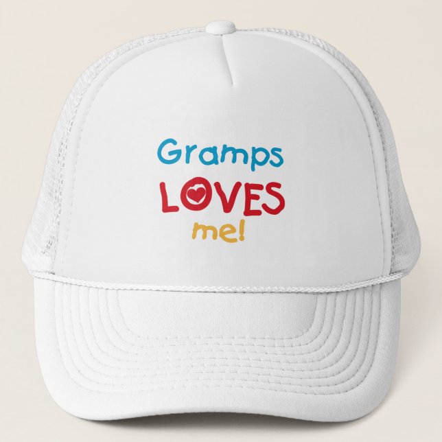 Gorra De Camionero Gramps me ama camisetas y regalos (Anverso)