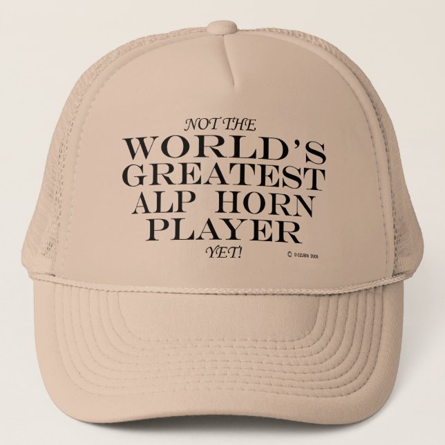 Gorra De Camionero Gran Alp Horn Player Todavía (Anverso)