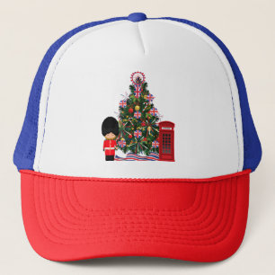 Gorra De Camionero Gran Árbol Británico de Navidad Europa Británica