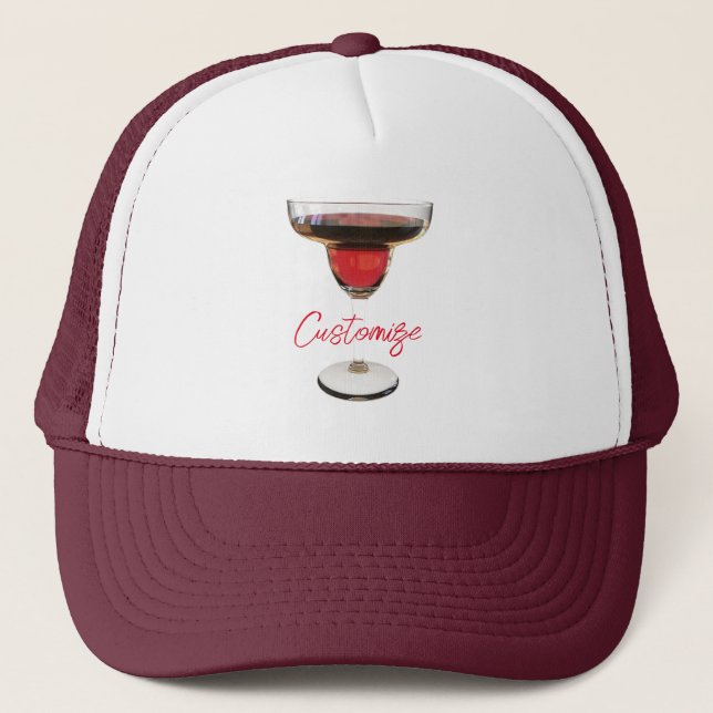 Gorra De Camionero Gran bebida de cóctel Margarita Roja Thunder_Cove (Anverso)