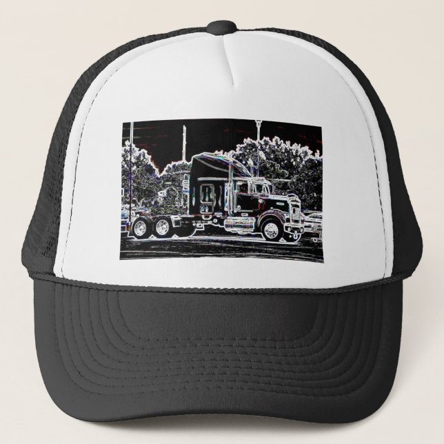 Gorra De Camionero Gran camión de neón (Anverso)