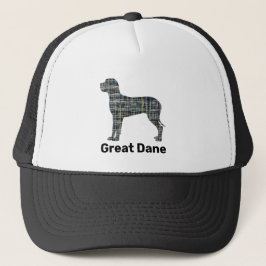 Gorra De Camionero Gran Cubierta azul y amarilla de perro dane