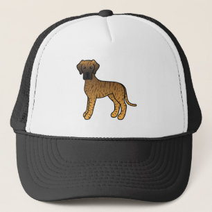 Gorra De Camionero Gran Danés atigrado perro de dibujos animados lind