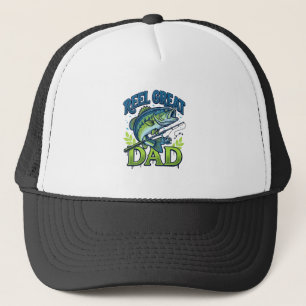 Gorra De Camionero Gran diseño vectorial vintage de pesca de lubina p
