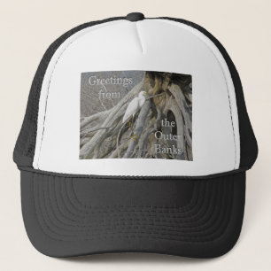 Gorra De Camionero Gran Egret (Ardea alba) Banco Exterior de la zona 