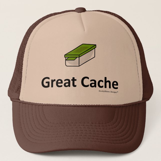 Gorra De Camionero Gran escondrijo - Geocaching (Anverso)