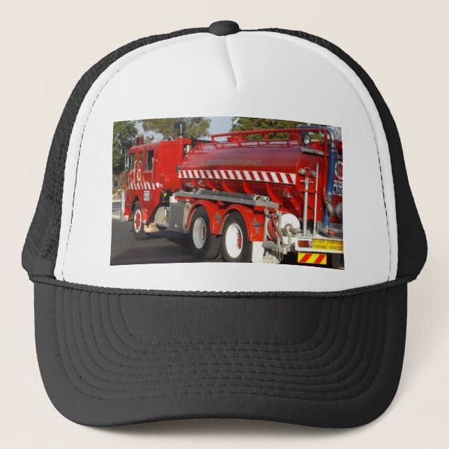Gorra De Camionero Gran motor de fuego rojo, (Anverso)